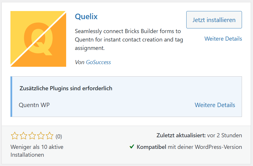 Bricks Formular mit Quentn verbinden 2 image 2