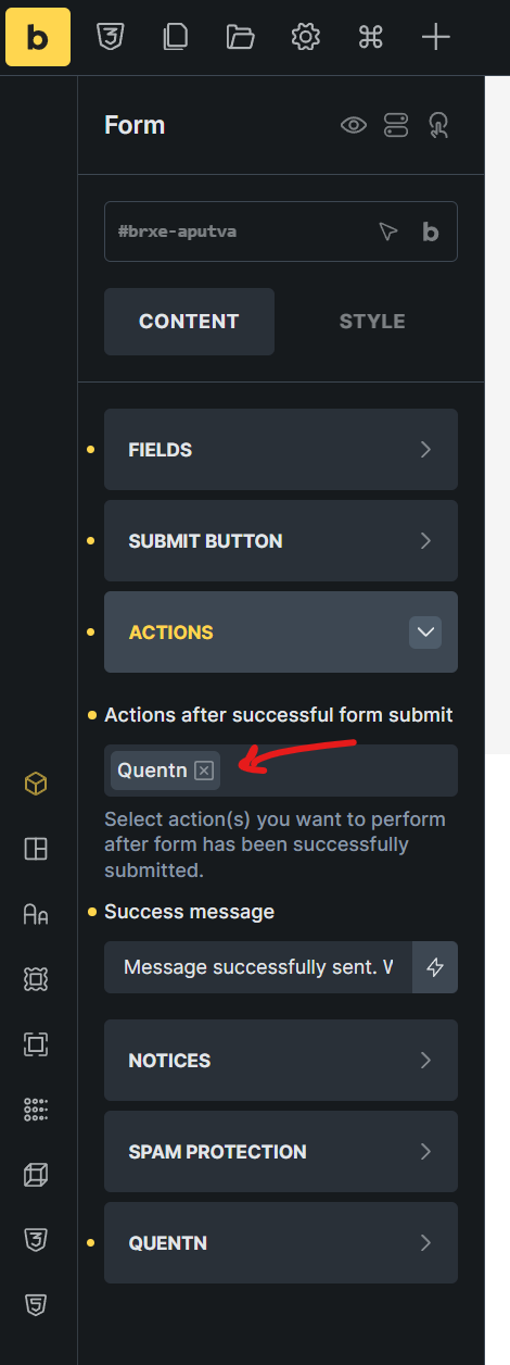 Bricks Formular mit Quentn verbinden 3 image