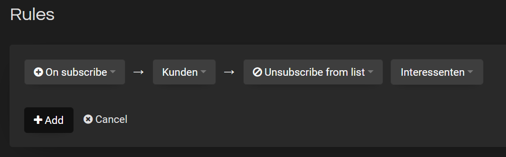 Sendy E-Mail-Marketing mit Digistore24 verbinden 14 sendy regel anlegen kunden interessenten